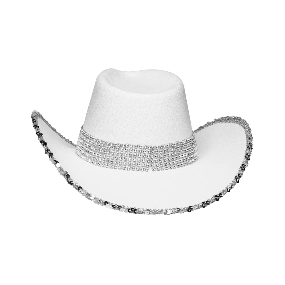 Witte cowboyhoed met glitters - Image 5
