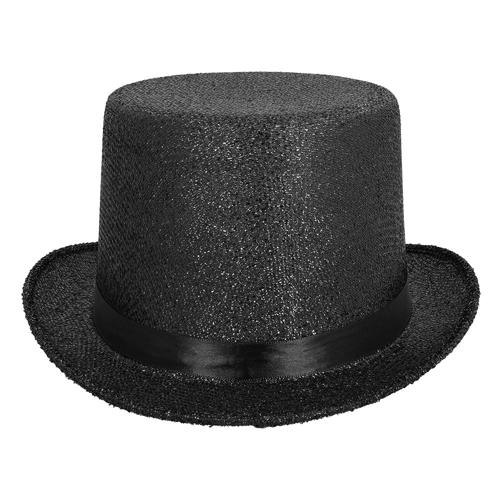 Glitter hoge hoed zwart lurex - Image 6