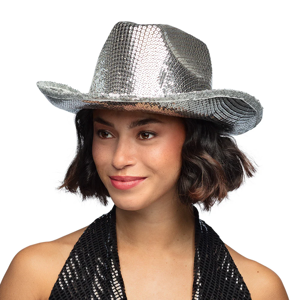 Zilveren cowboyhoed glitter Texas - Image 2
