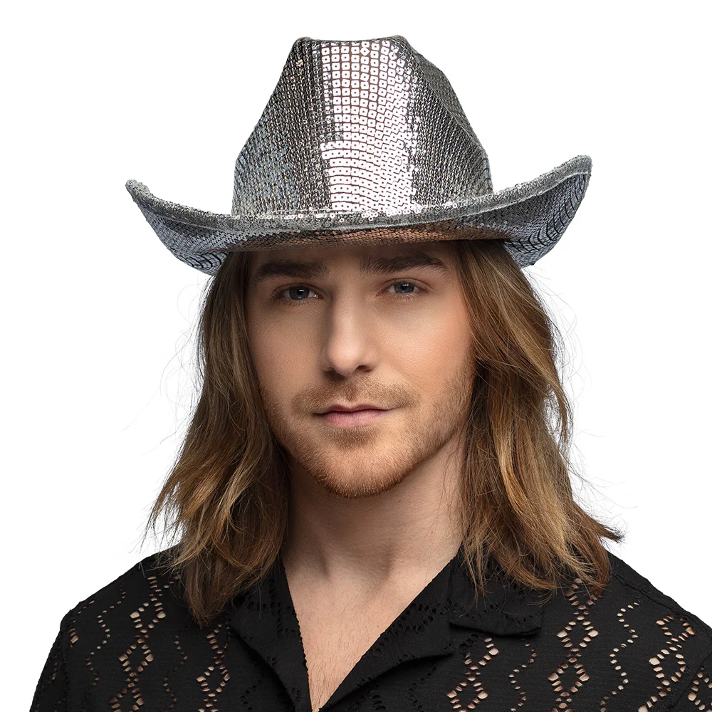 Zilveren cowboyhoed glitter Texas - Image 3