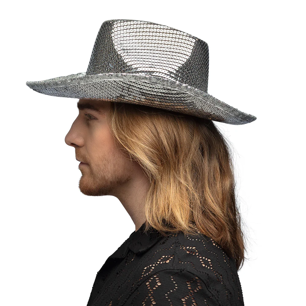 Zilveren cowboyhoed glitter Texas - Image 4