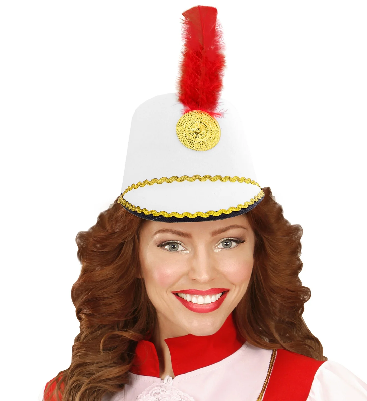Witte majorette hoed kind - Image 3