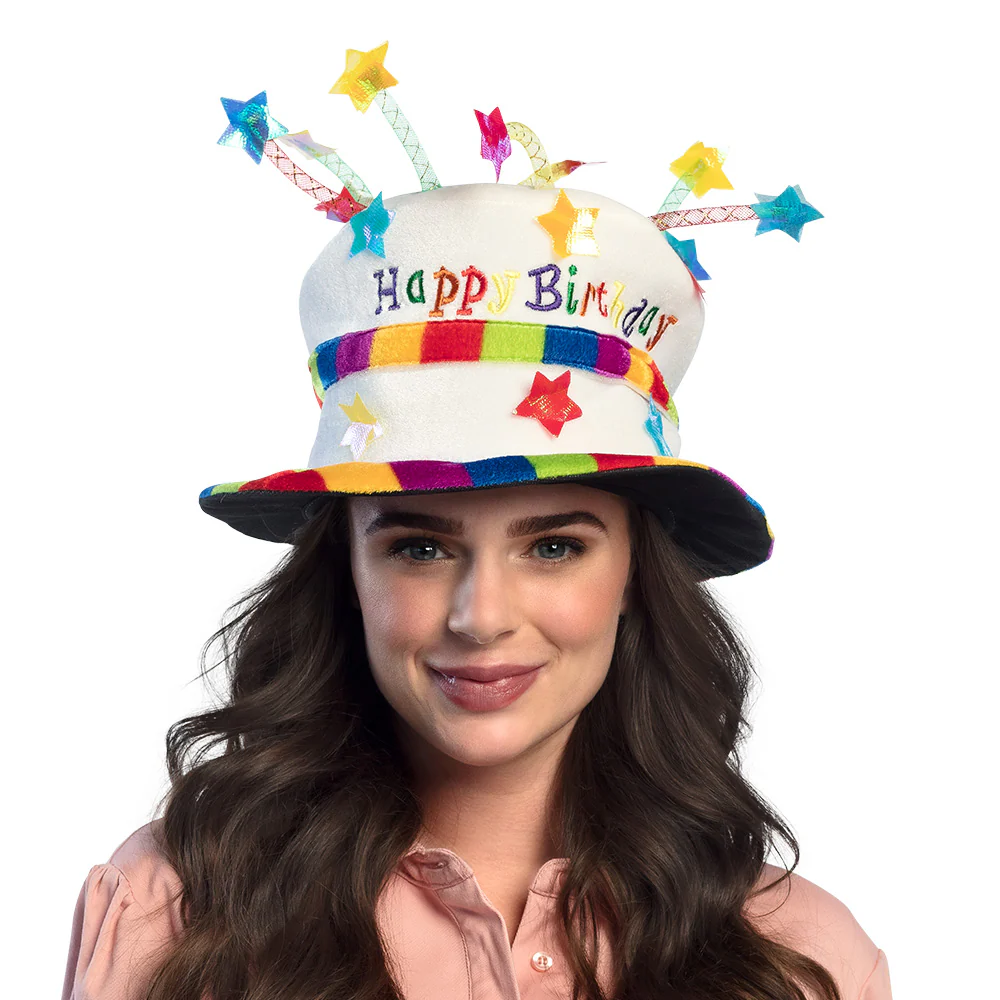 Hoed regenboog cake 'Happy Birthday' - Image 2