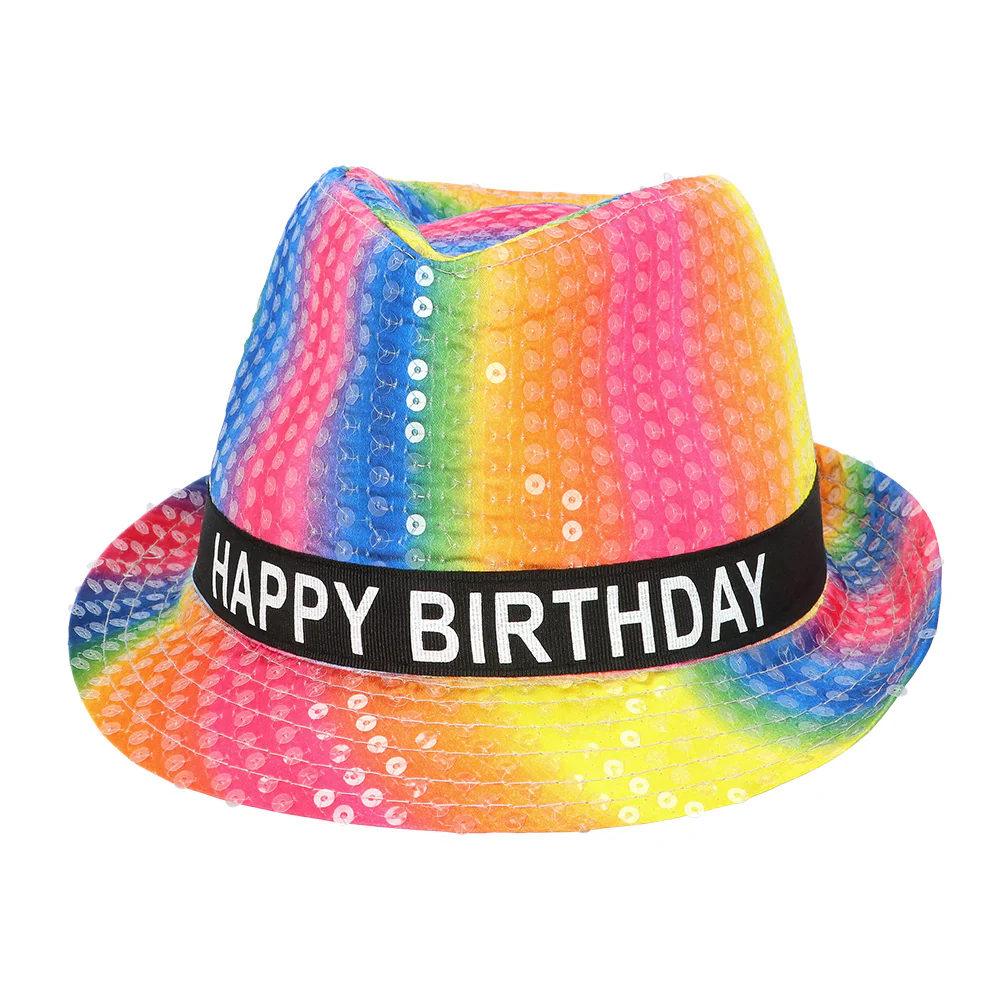 Hoed Rainbow 'Happy birthday' - Image 2