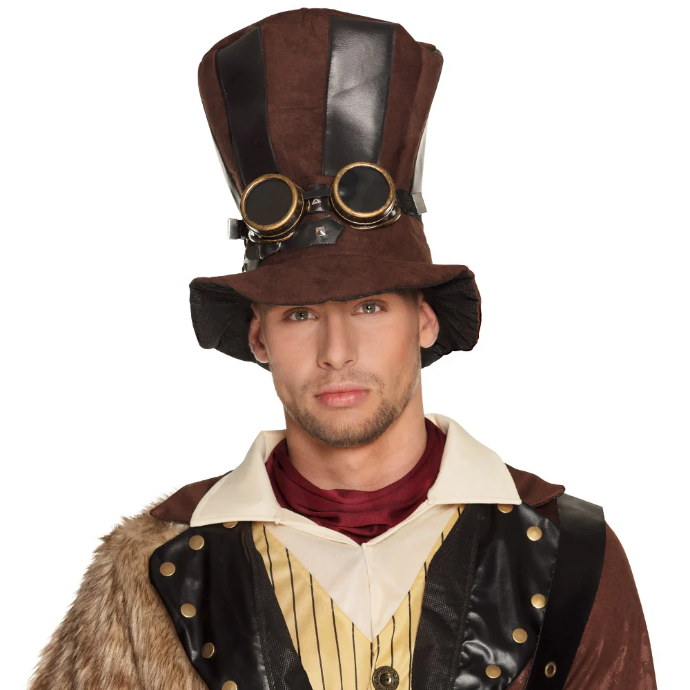 Hoge hoed steampunk bruin Starepunk - Image 2