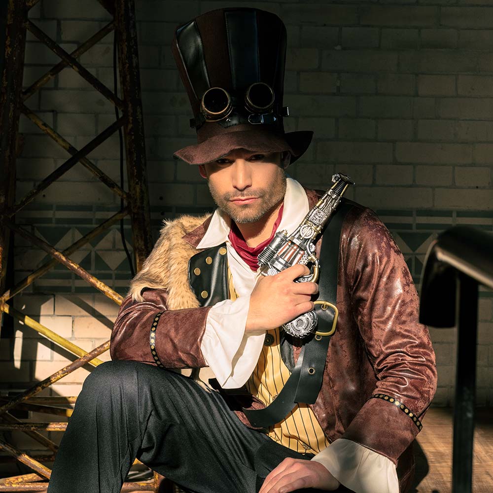 Hoge hoed steampunk bruin Starepunk - Image 5