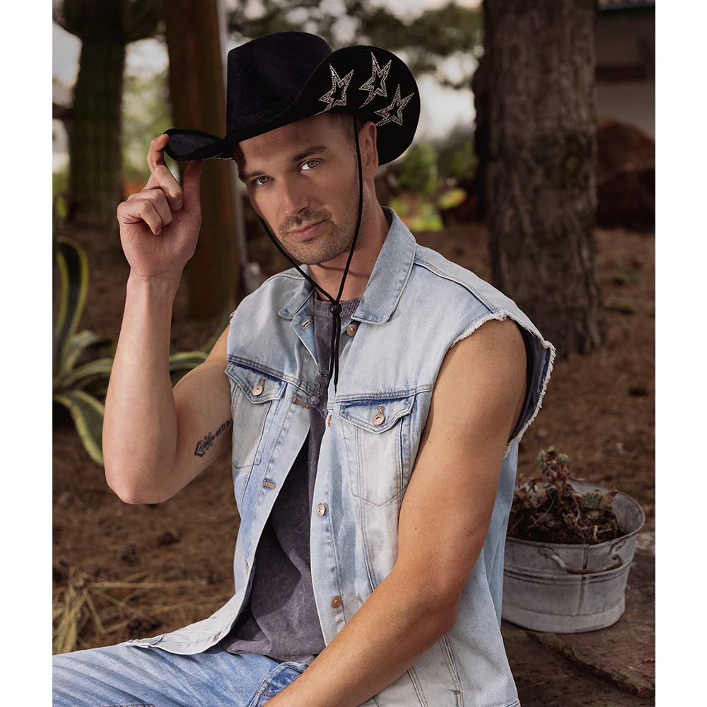 Cowboyhoed starlight glitters zwart - Image 6