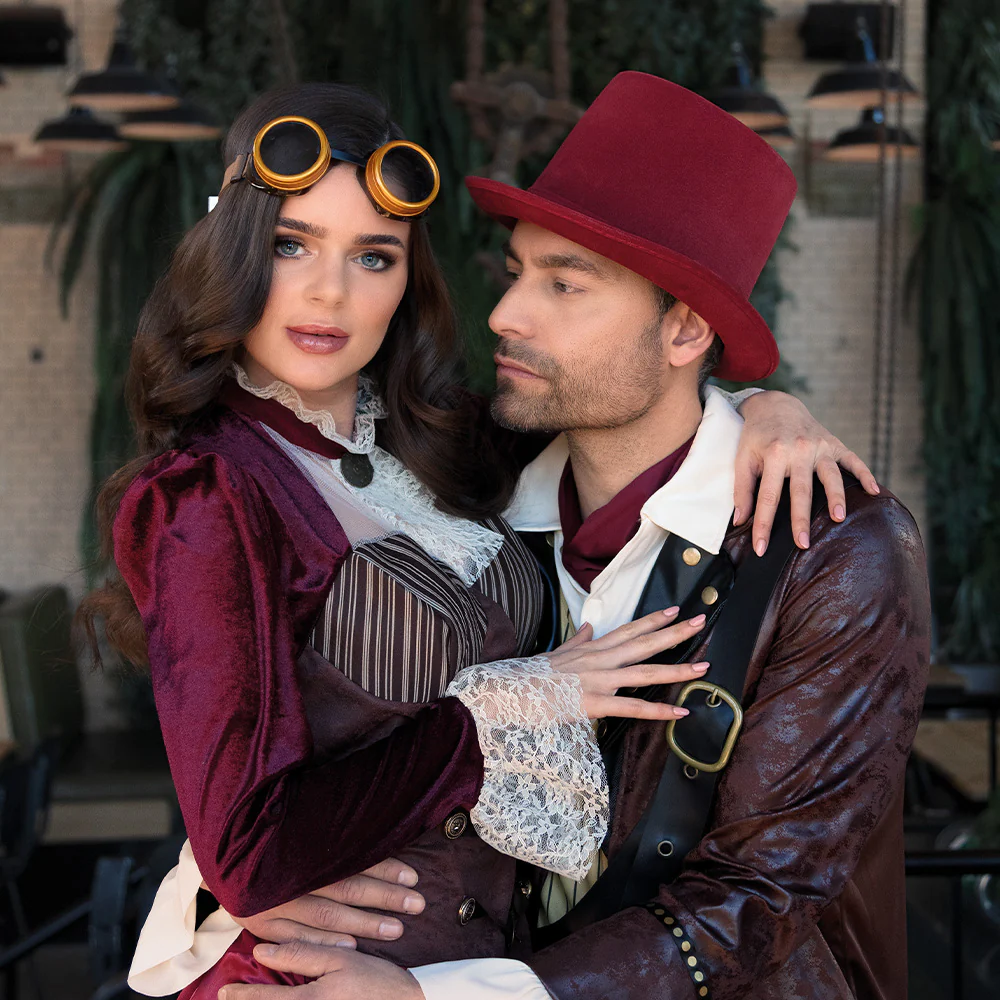 Hoge hoed rood deluxe bordeaux - Image 3