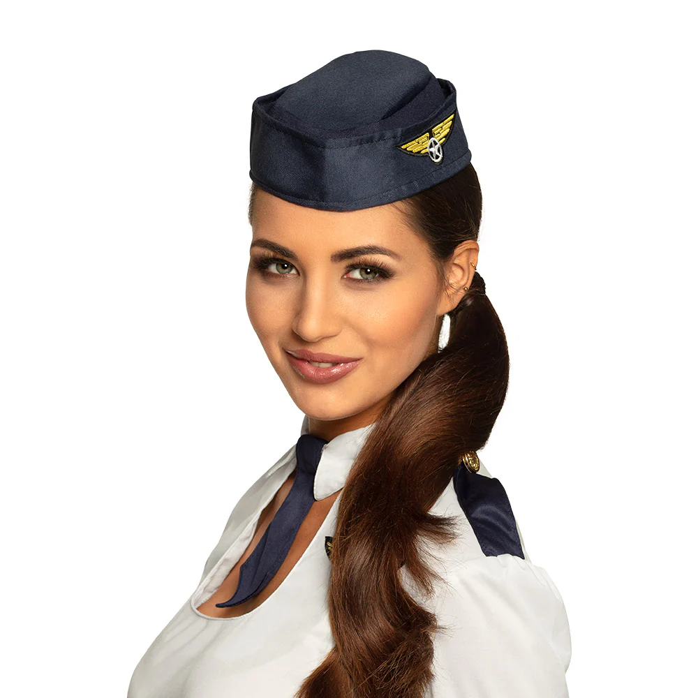 Stewardess hoed blauw - Image 2