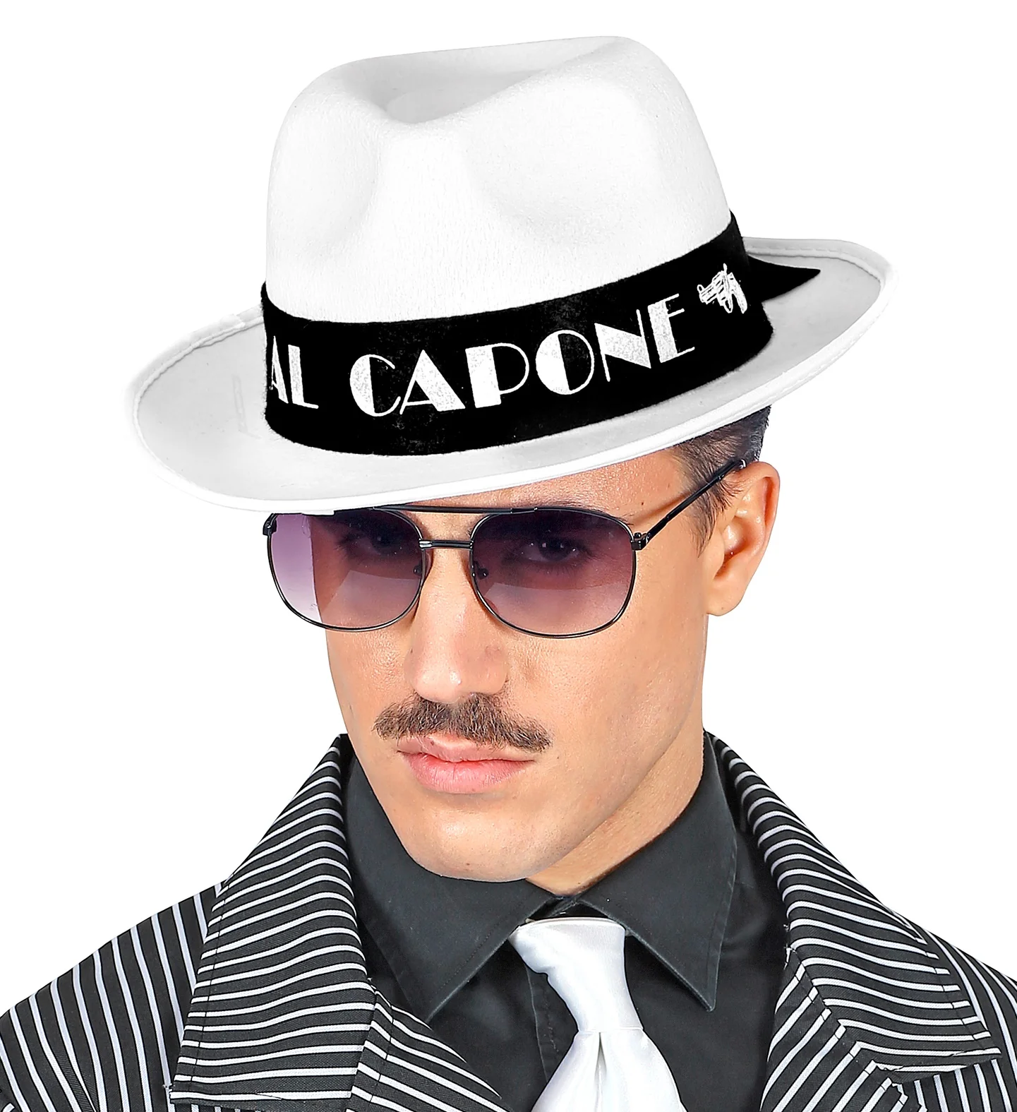Hoed Al Capone wit - Image 3