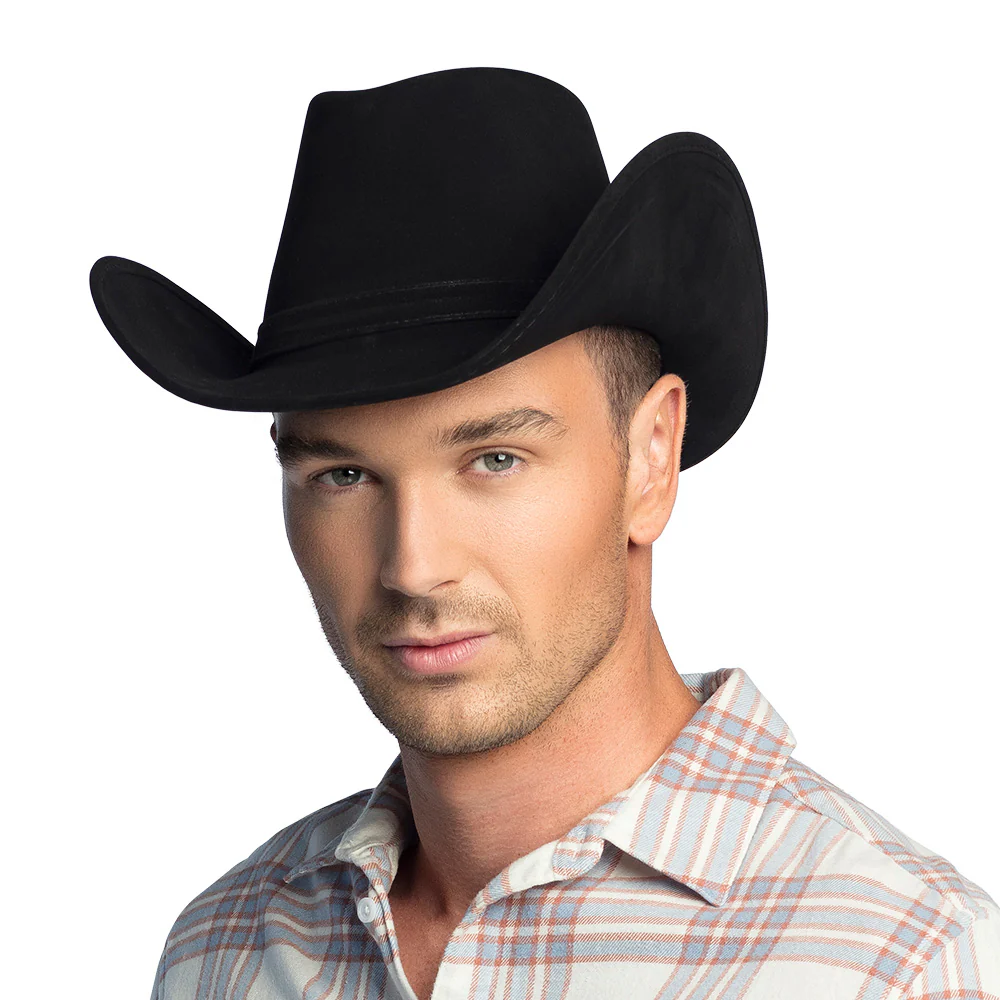 Cowboyhoed 'suede' Wyoming zwart - Image 3