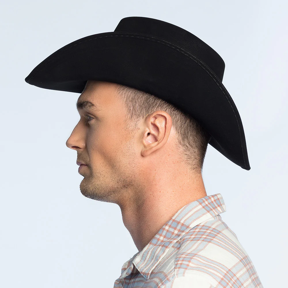Cowboyhoed 'suede' Wyoming zwart - Image 4