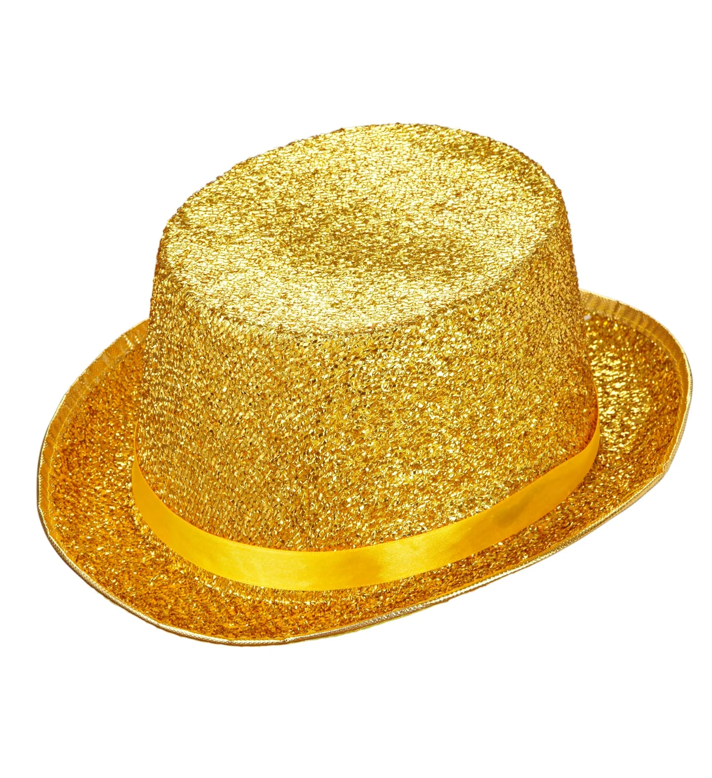 Hoge hoed goud glitter lurex