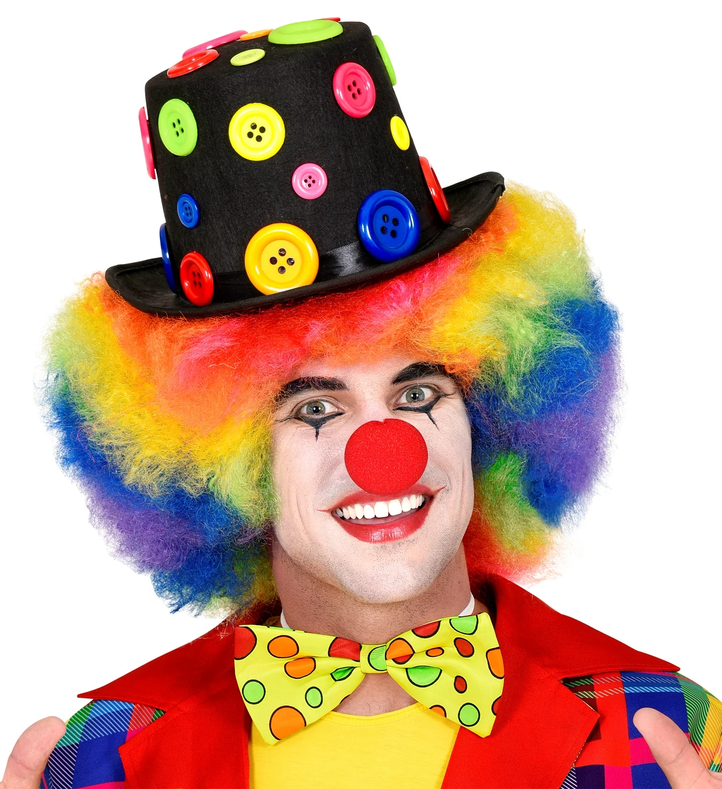 Hoge hoed clown met knopen - Image 2