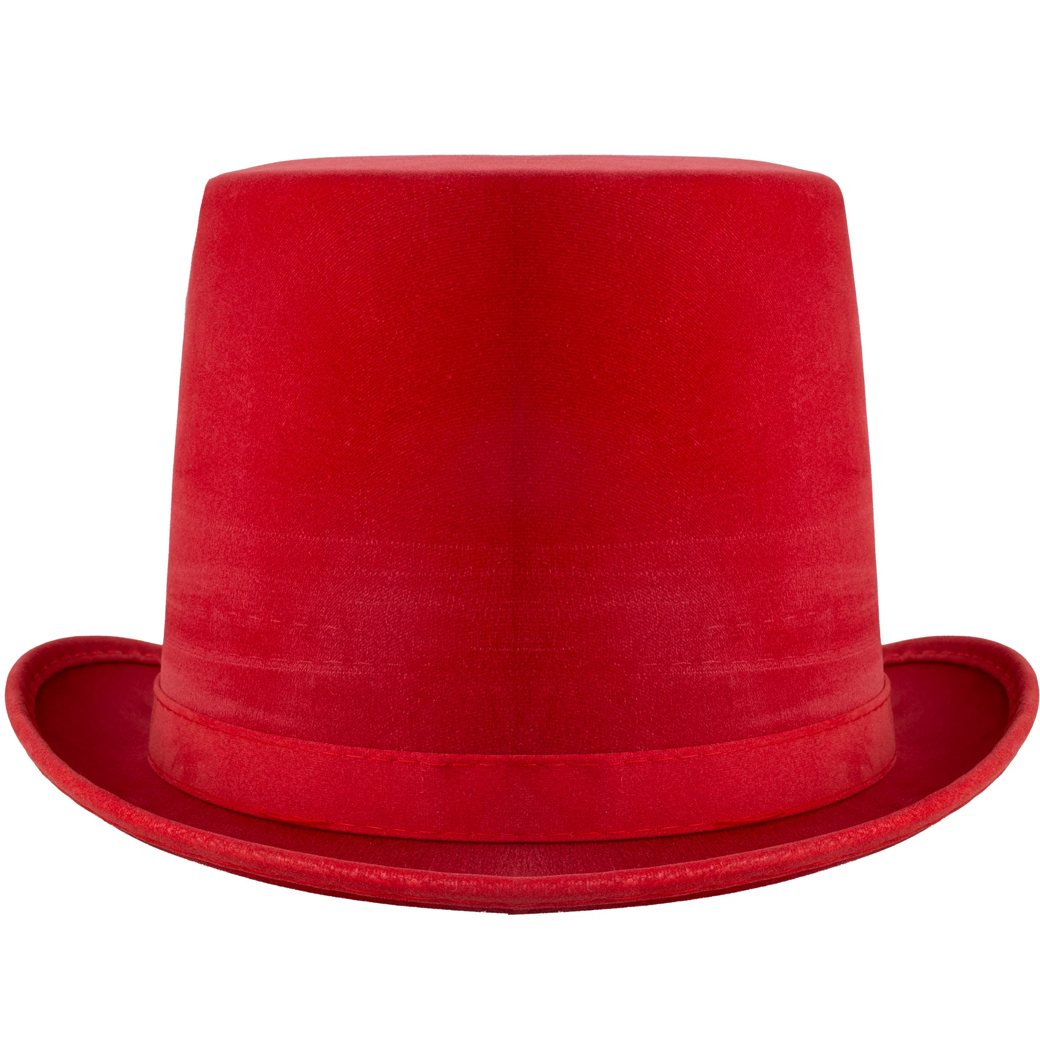 Hoge hoed rood lederlook - Image 2