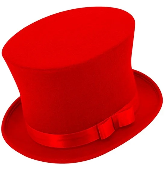 Hoge hoed rood Maud top kwaliteit - Image 4