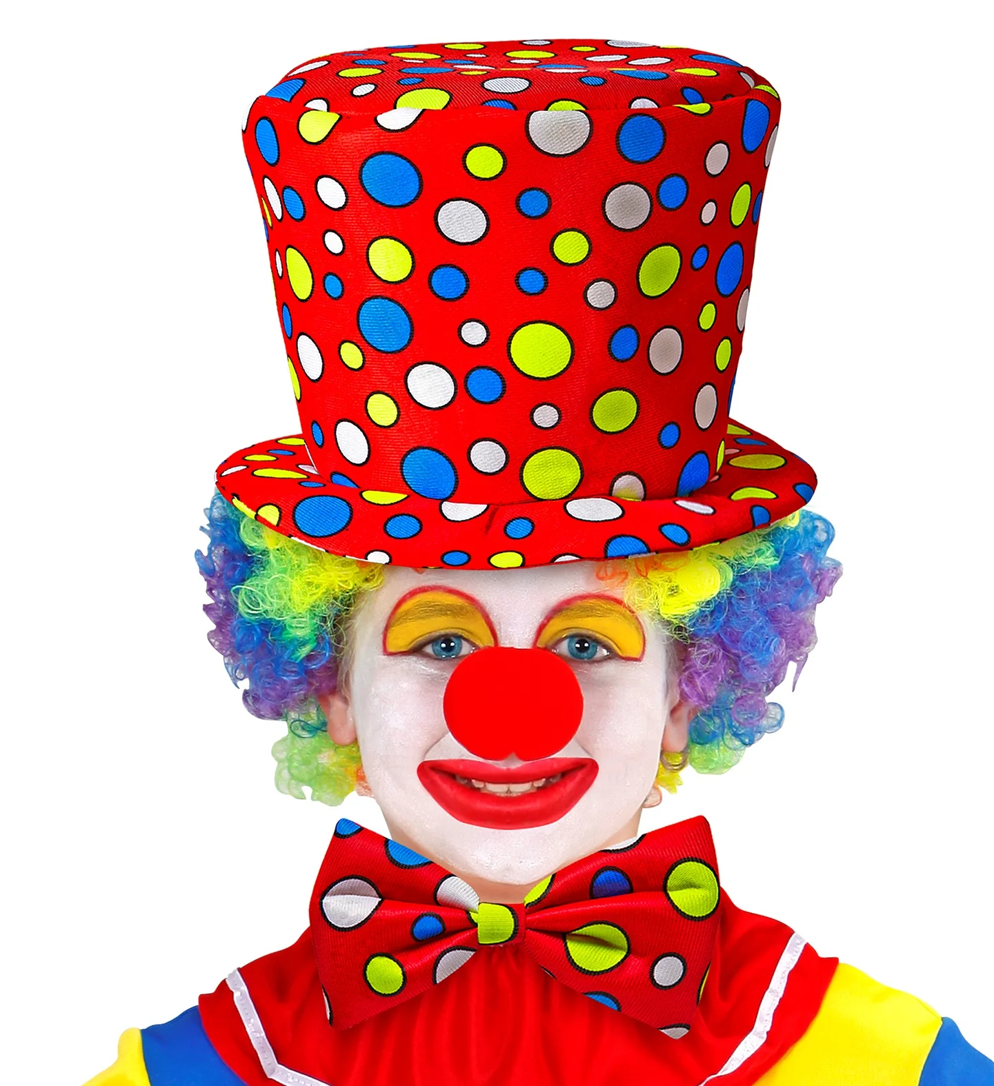Clowns hoed met strik rood kinderen - Image 2