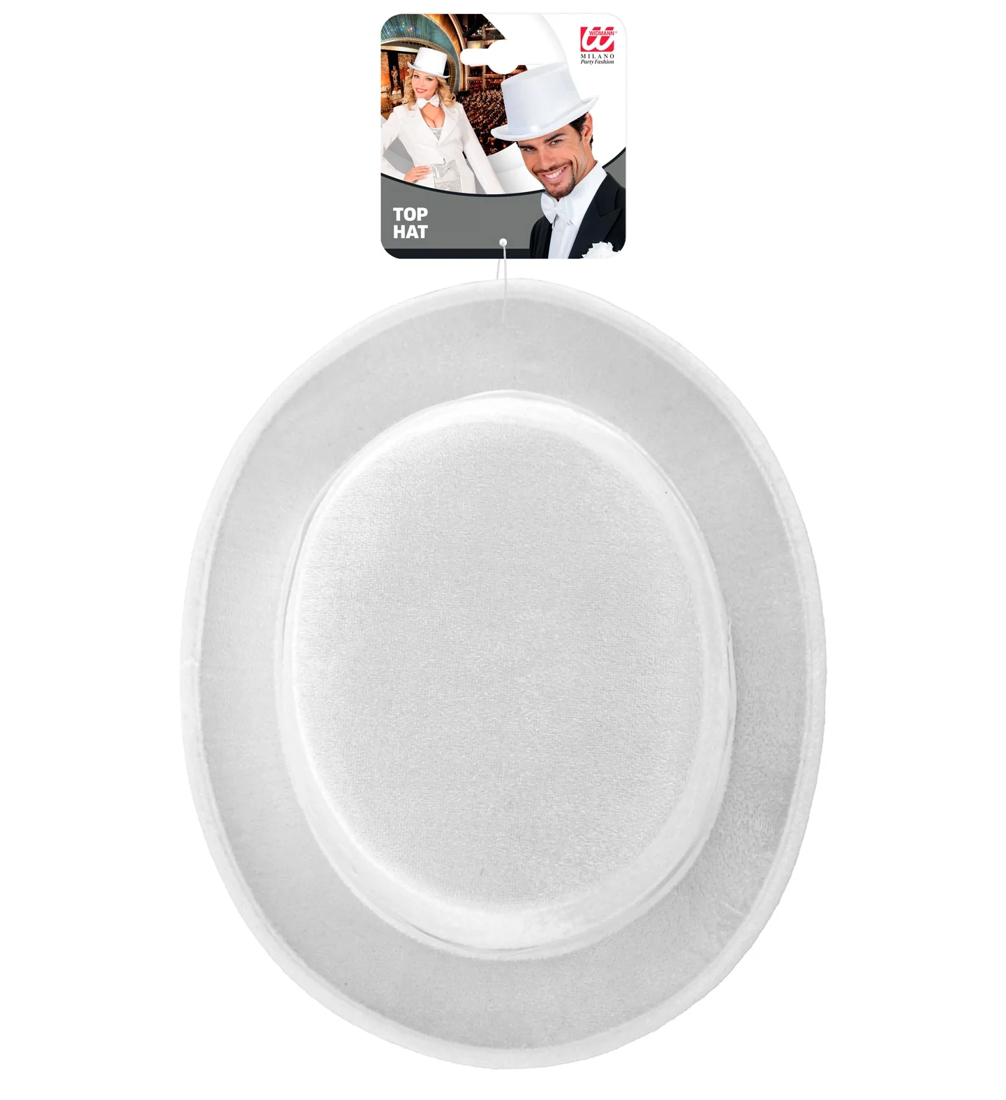 hoge hoed wit fluweel - Image 5