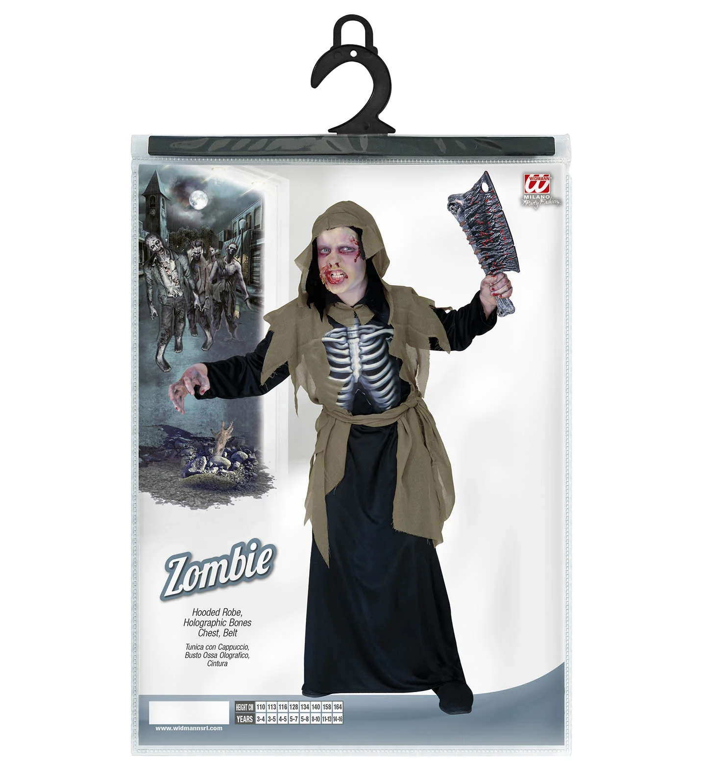 Zombie skelet kostuum kinderen - Image 3