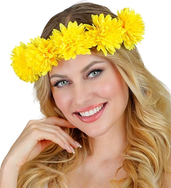 Hoofdband bloemen geel Luuk - Image 2