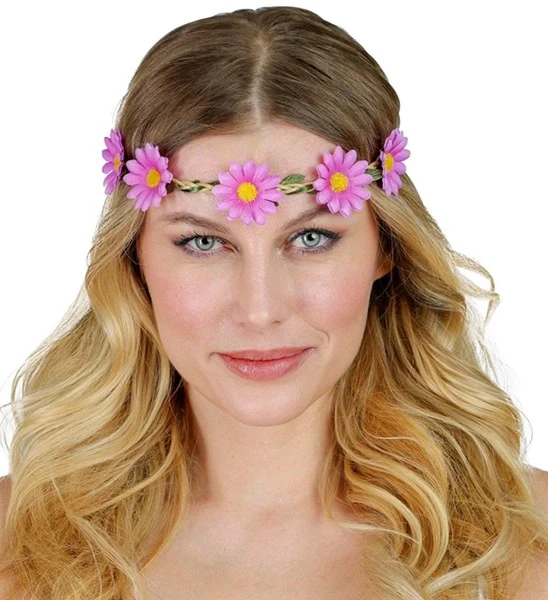 Hoofdband bloemen paars Julia