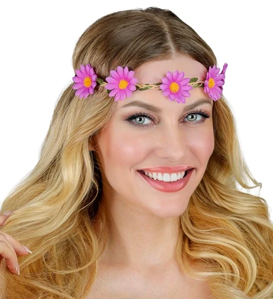 Hoofdband bloemen paars Julia - Image 2