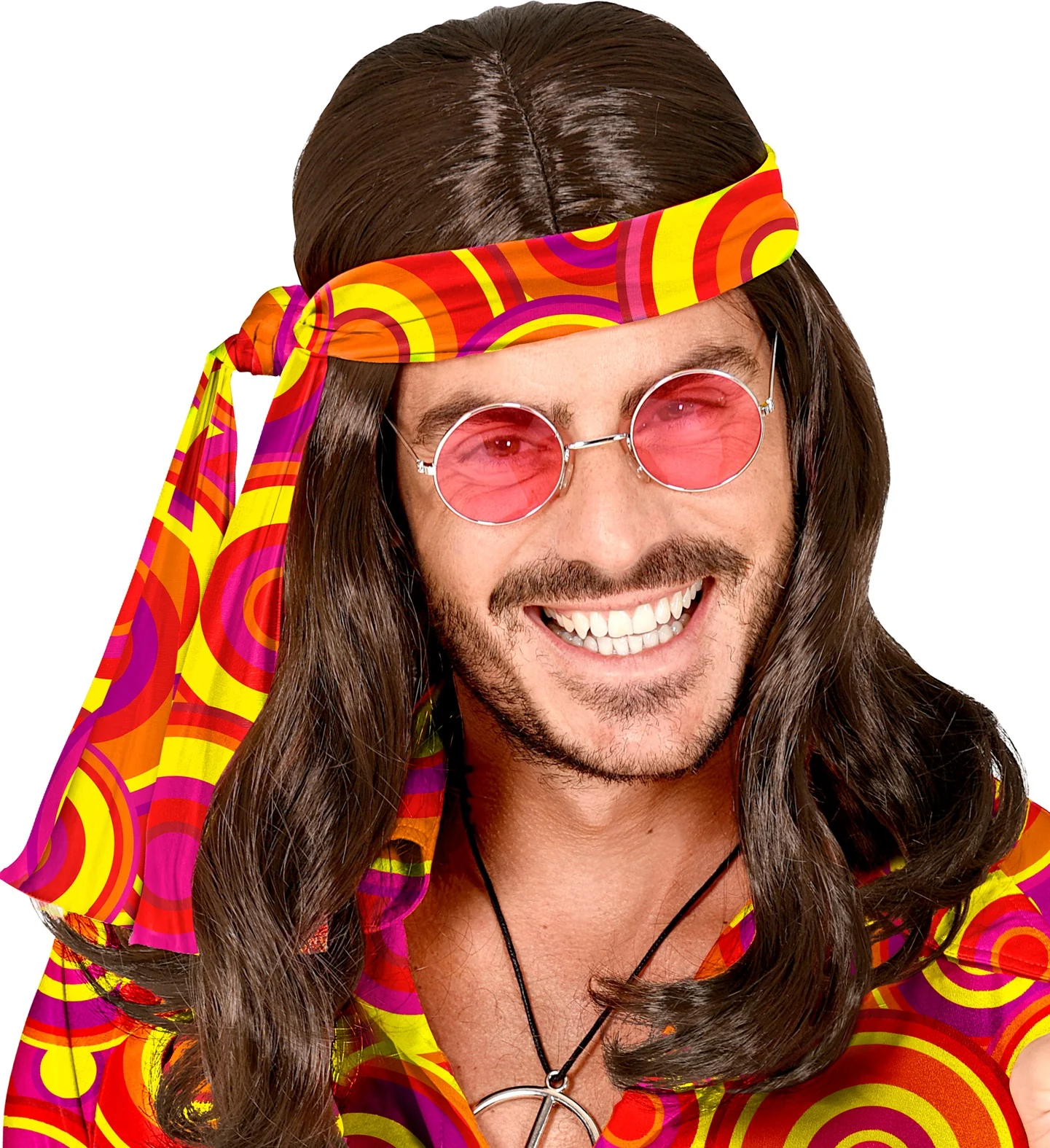 Hippie hoofdband rood geel oranje - Image 2