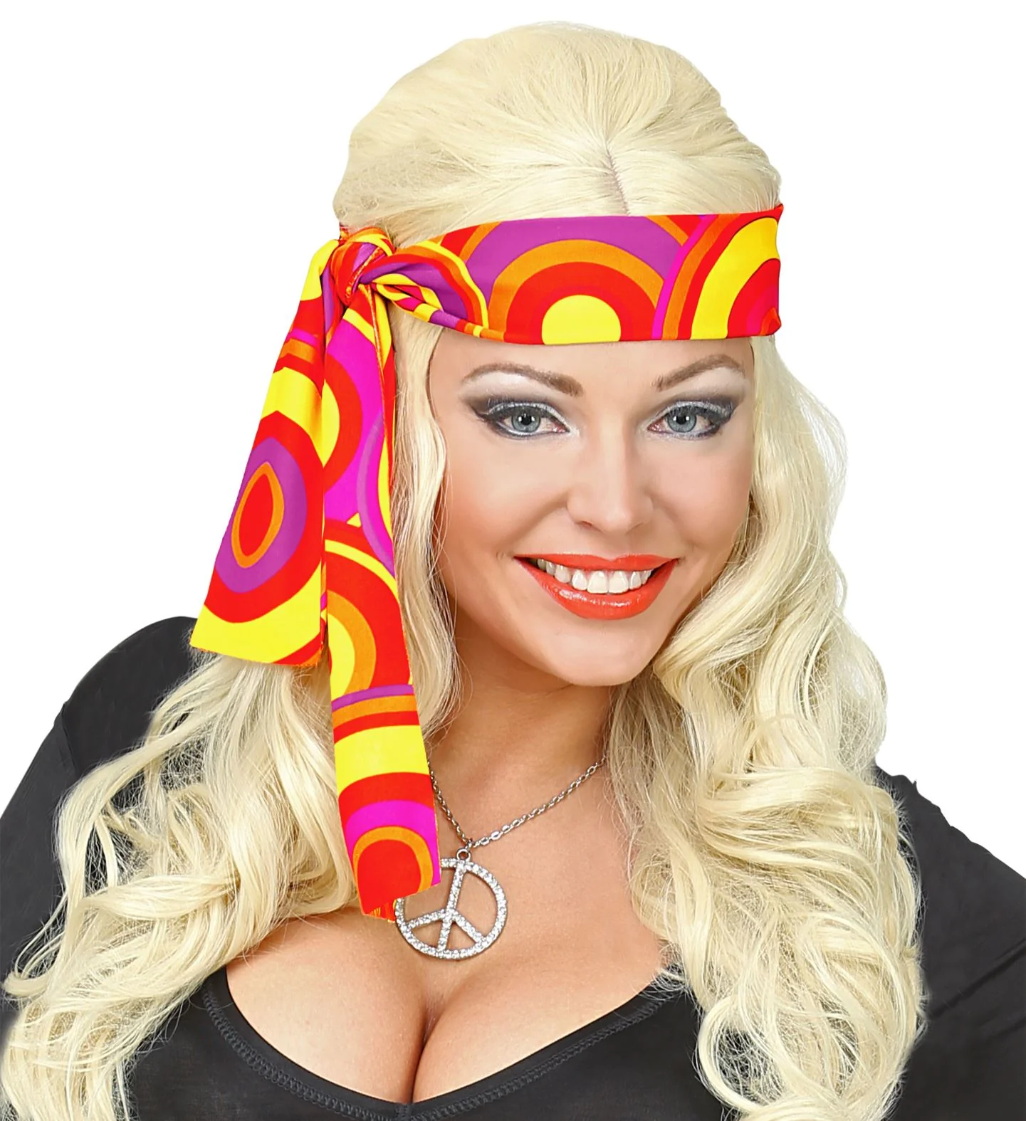 Hippie hoofdband rood geel oranje - Image 4