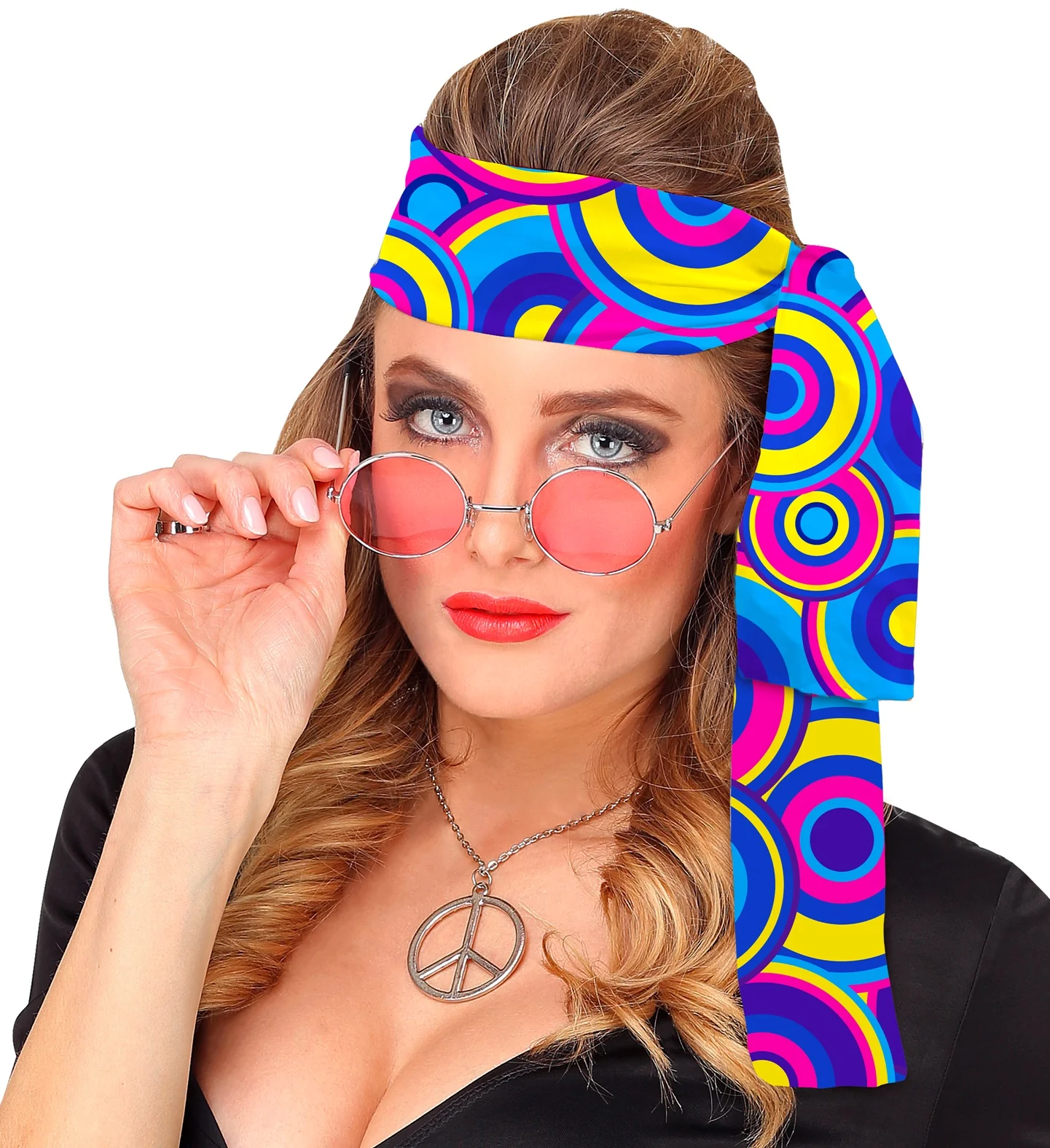 Hippie hoofdband blauw tinten - Image 3