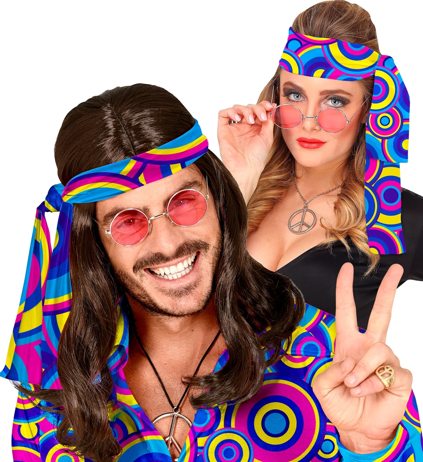 Hippie hoofdband blauw tinten - Image 6