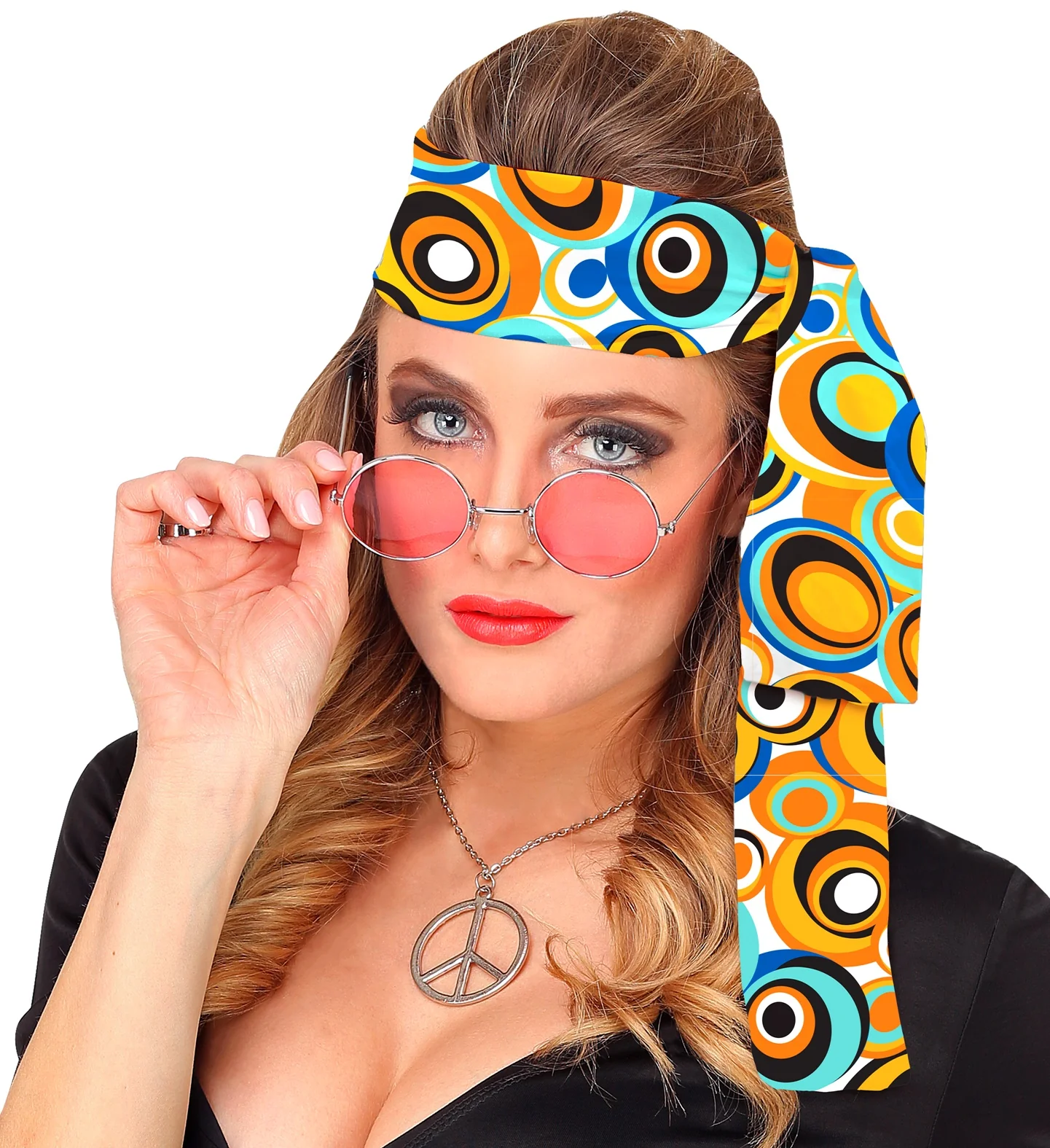 Hippie hoofdband gekleurde bollen - Image 3