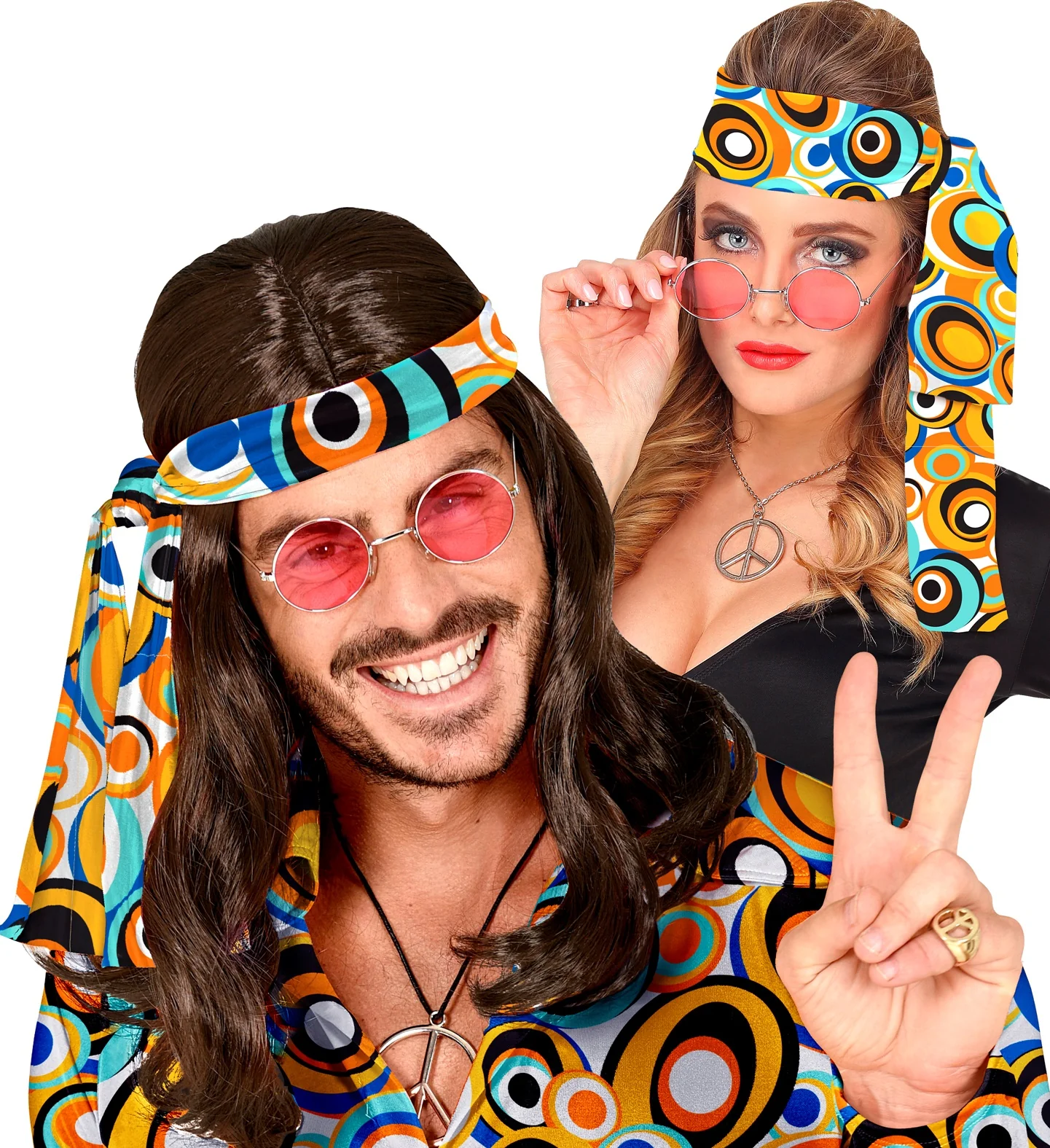Hippie hoofdband gekleurde bollen - Image 5