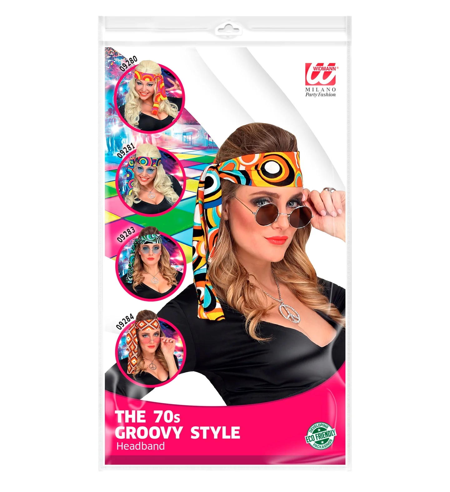 Hippie hoofdband gekleurde bollen - Image 6