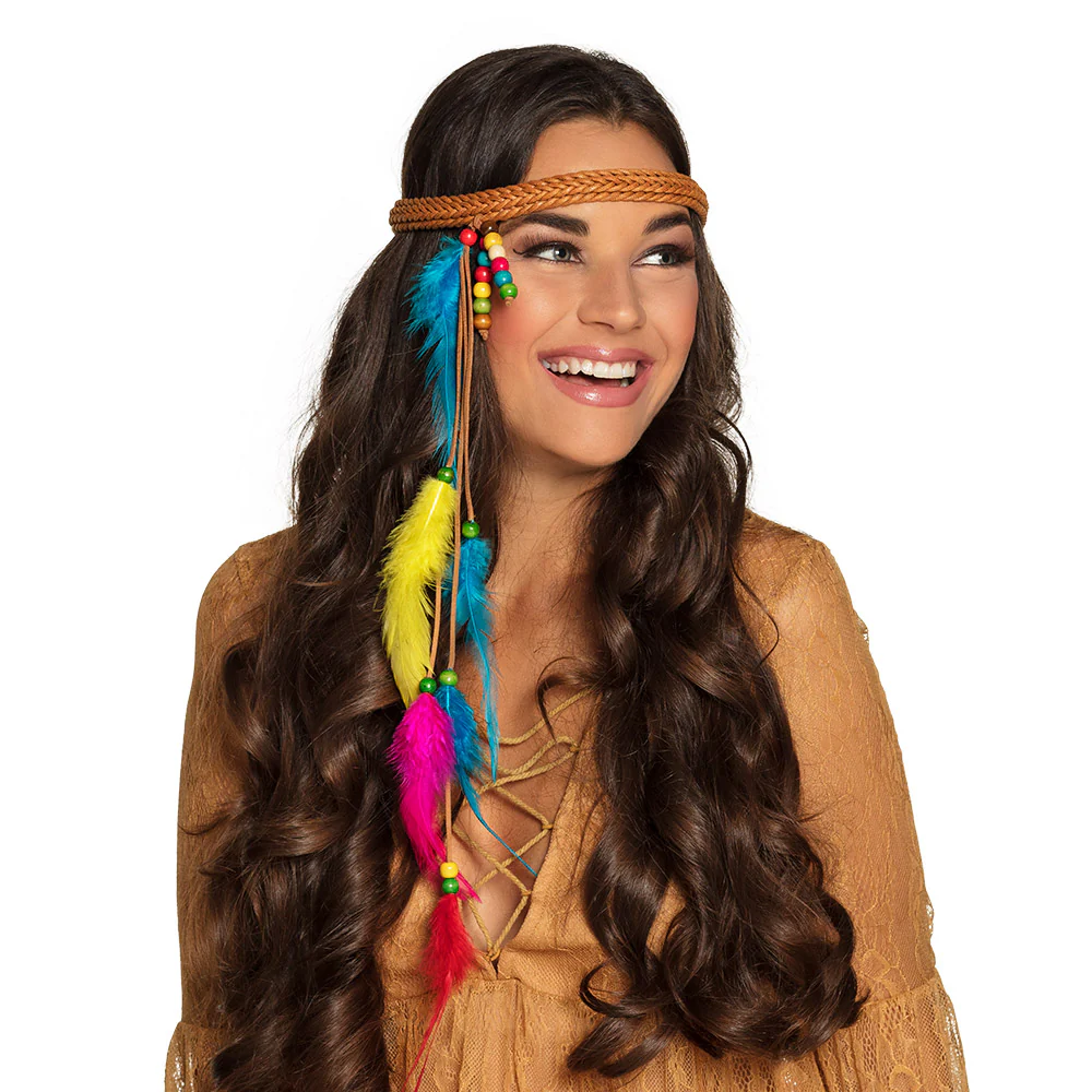 Hoofdband Hippie met veren - Image 5