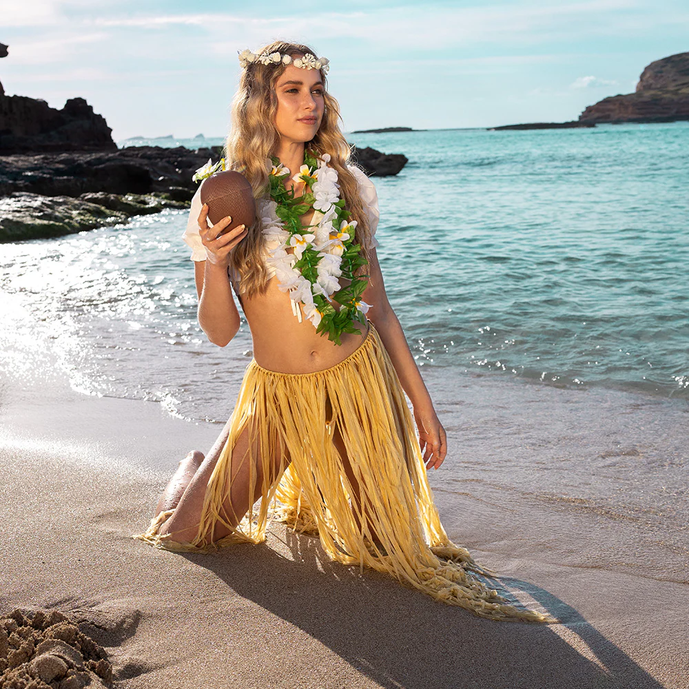 Hippie hoofdband Ibiza witte bloemen - Image 7