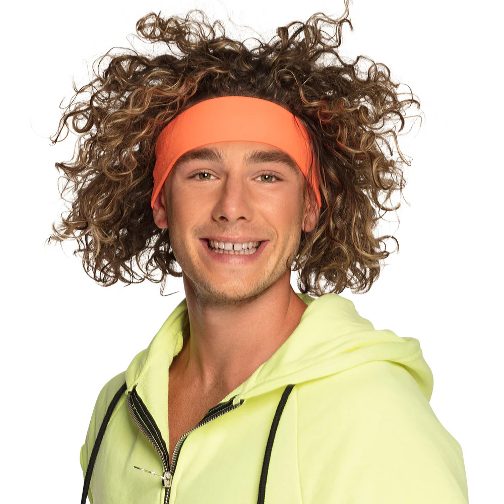 Hoofdband Retro neon oranje - Image 3