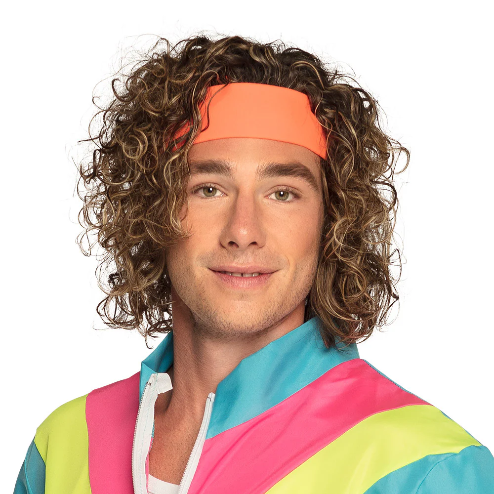 Hoofdband Retro neon oranje - Image 5