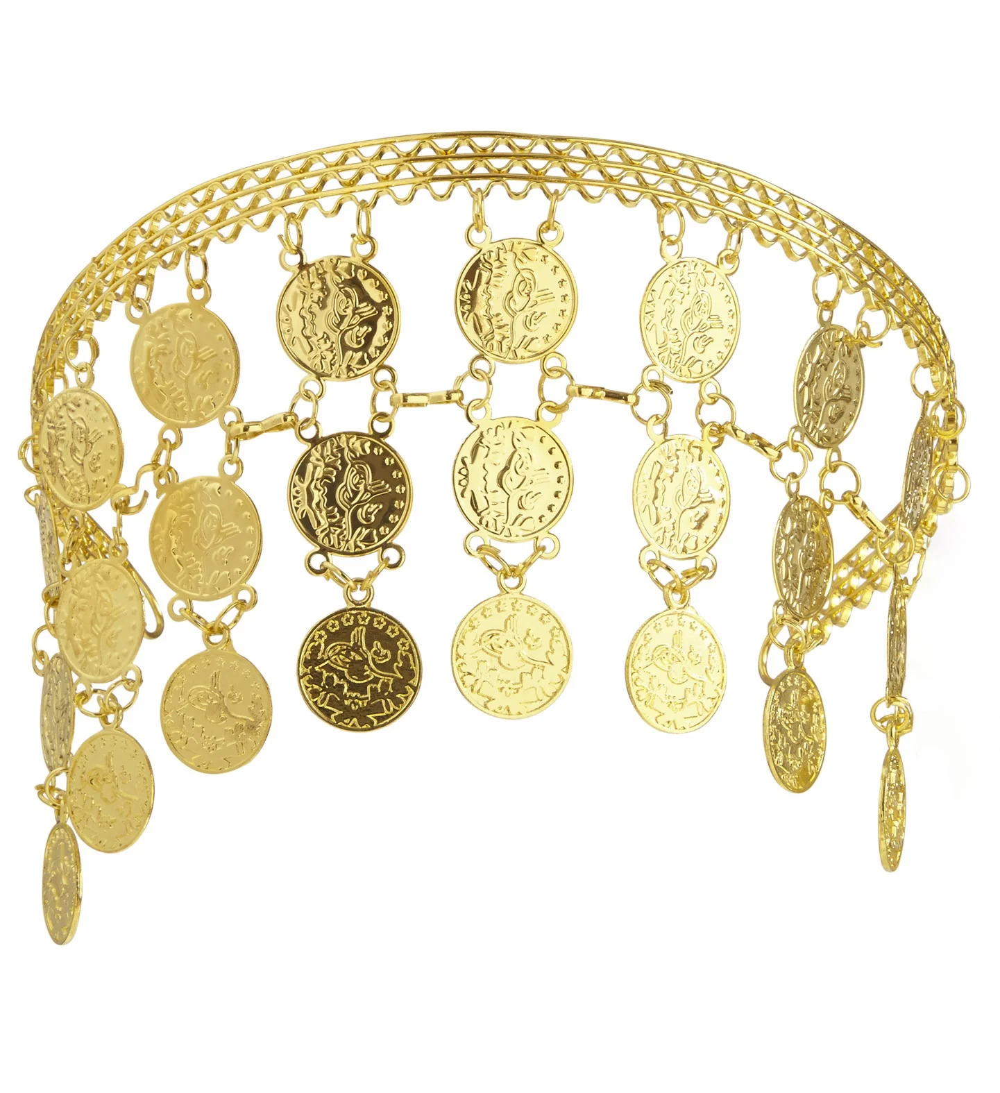 Hoofdbandje met gouden muntjes
