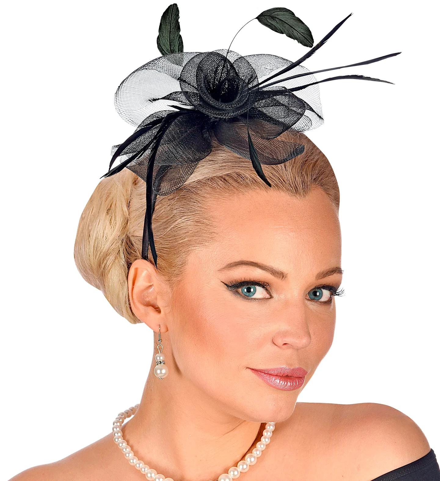 Diadeem zwarte bloem - Image 2