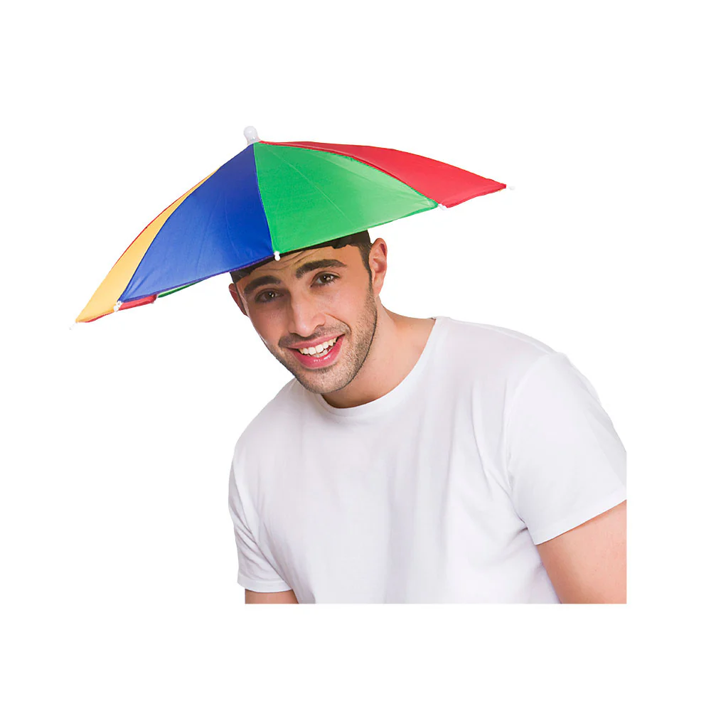 Hoofdparaplu kleurrijk