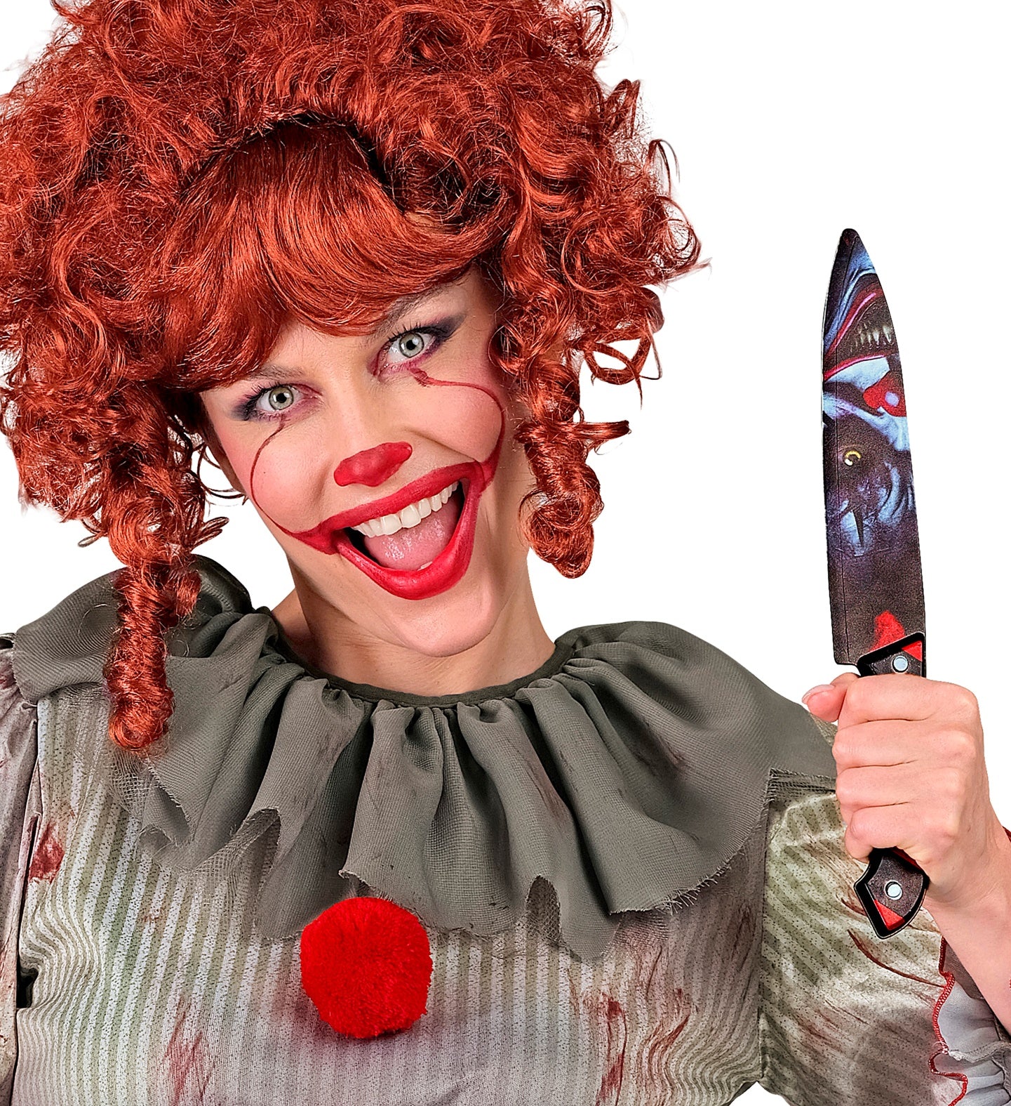 Horrorclown mes met bloed - Image 3