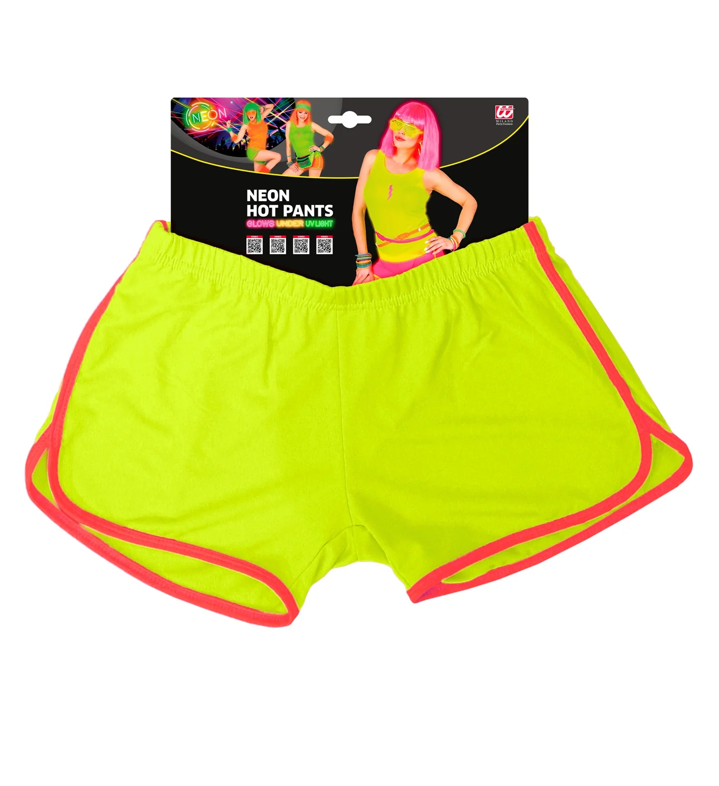 Neon gele hotpants - Image 5