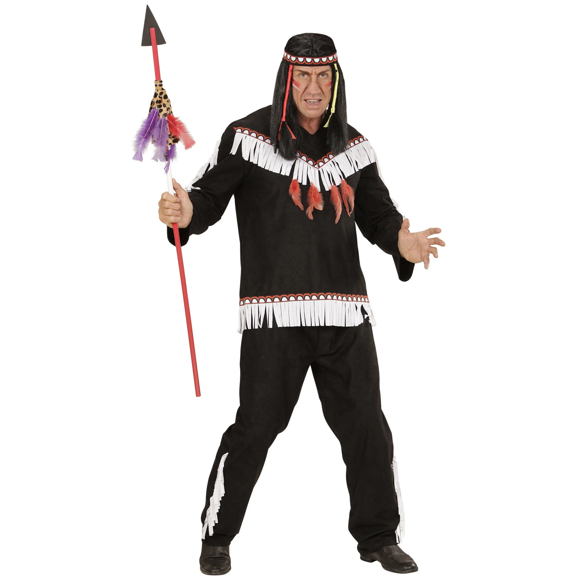 Indianen kostuum zwart Jones maat S - Image 3