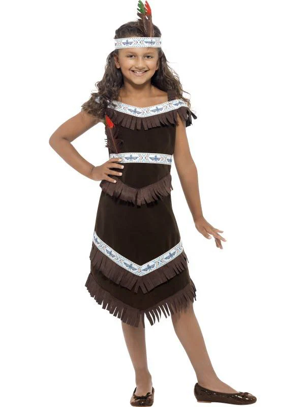 Indianen pak Native voor meiden 128 - 140 cm
