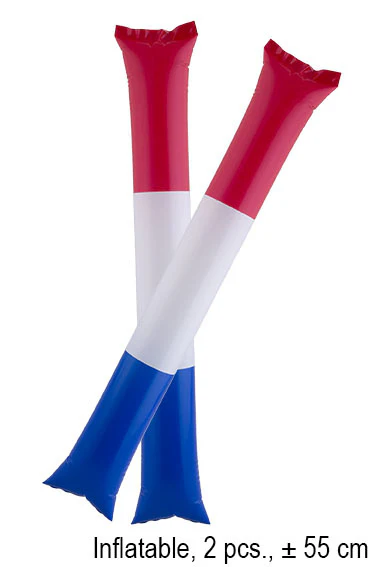Opblaasbare sticks rood wit blauw - Image 2