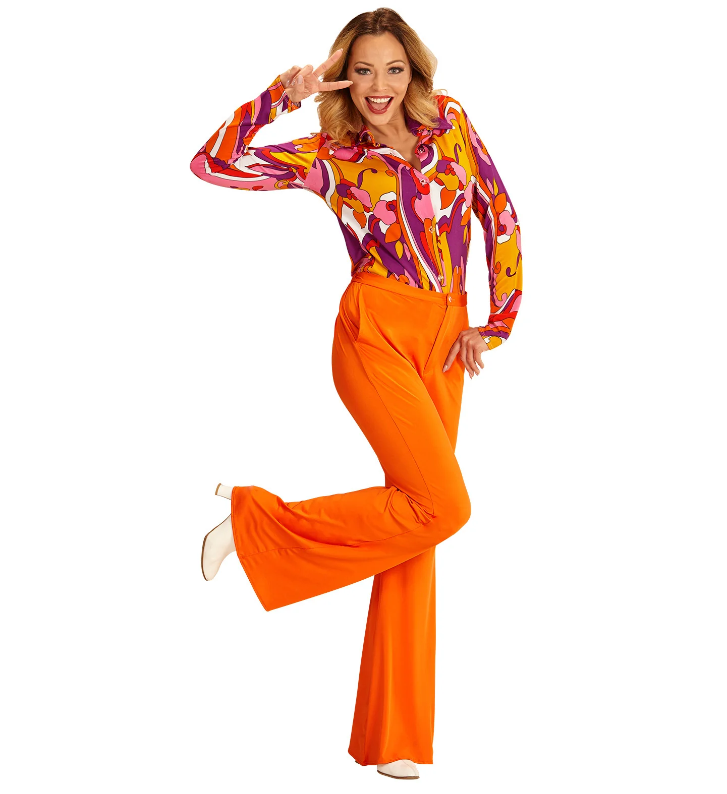 Jaren 70 disco broek Groovy oranje - Image 4