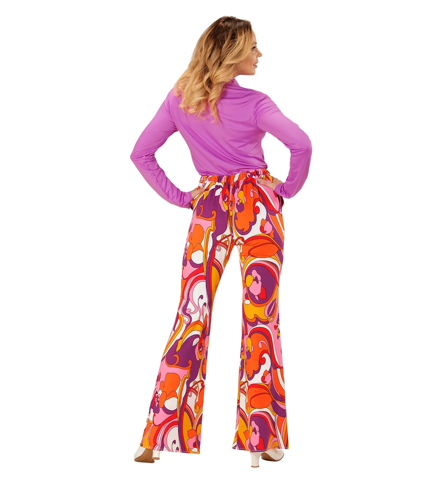 Jaren 70 disco broek Groovy Orchidee - Image 3