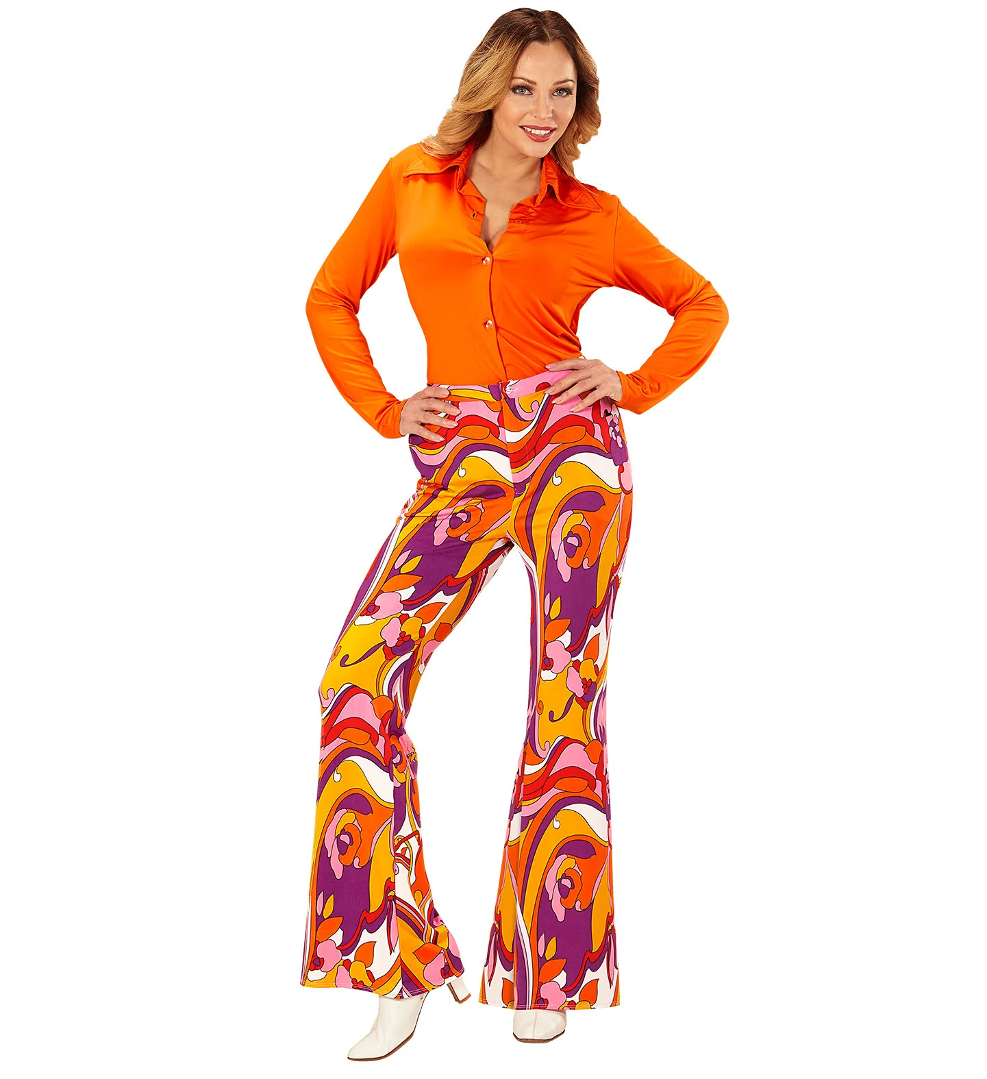 Jaren 70 disco broek Groovy Orchidee - Image 4