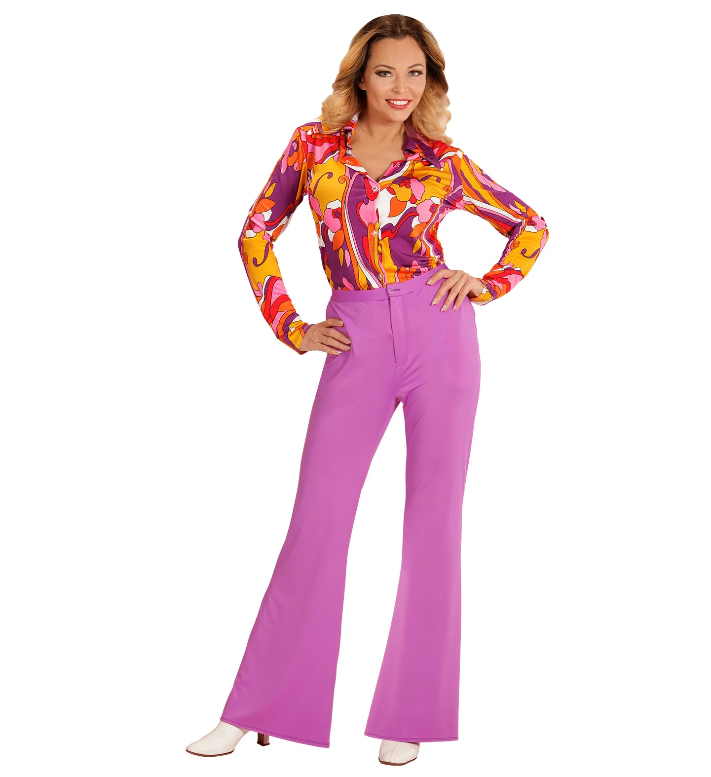 Jaren 70 disco broek Groovy paars - Image 2