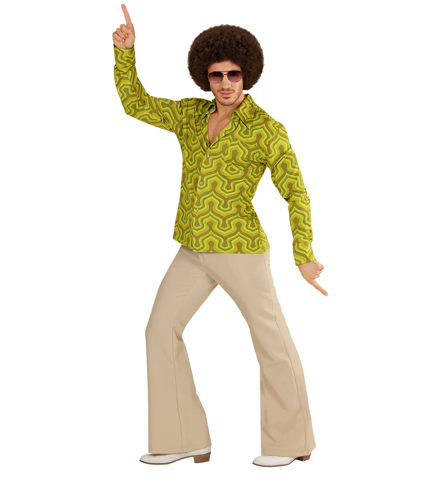 Jaren 70 disco hemd Groovy groen - Image 2